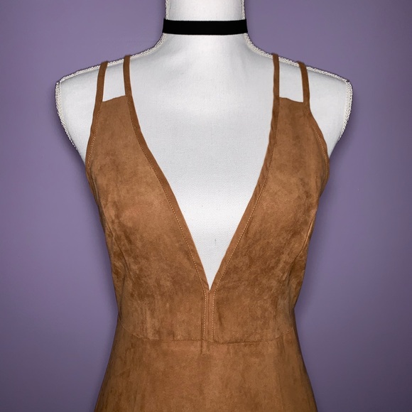 Fall Faux Suede Dress - Picture 2 of 7